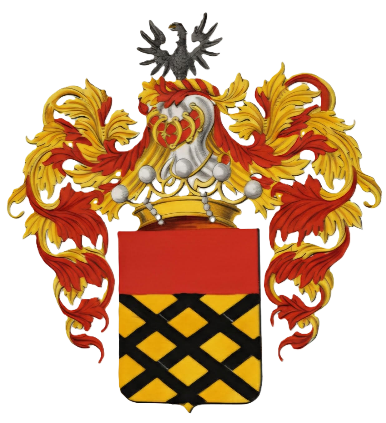 Vollständige Wappen des Hauses von Cerf